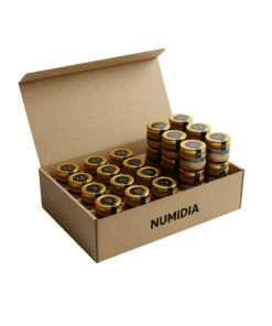 Numidia Kingdom British wildflower honey 28g mini jars box of 60.