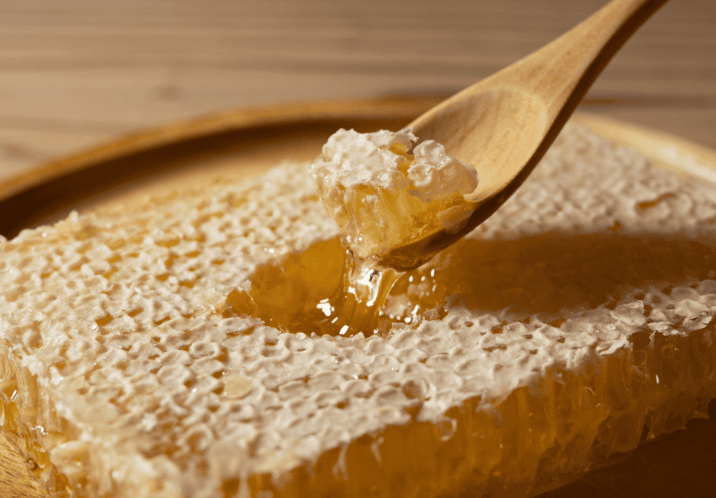 British honey in jar used for natural skincare