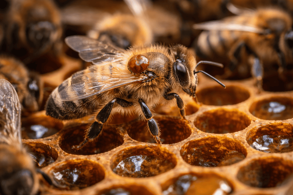 Varroa mite affecting honey bee health and local honey production in the UK
